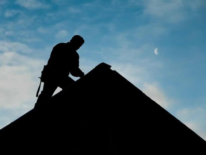 Roof inspection in progress