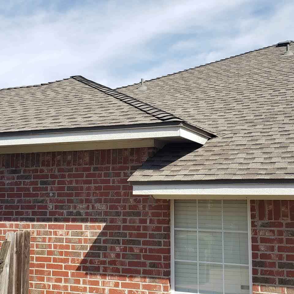 Residential roof installation project by Amos Roofing