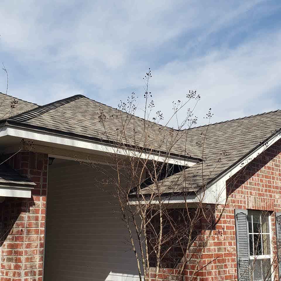 Roof repair project by Amos Roofing